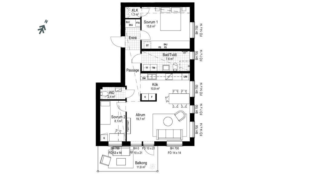 Planritningar lgh 1303, Inspelet i Vegeljung