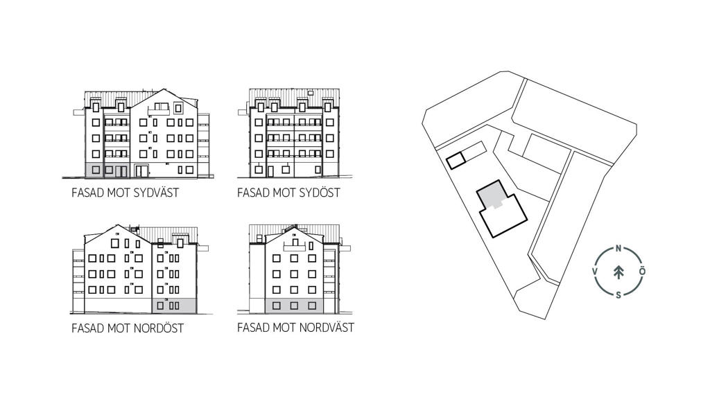 Fasadritningar lgh 1001, Inspelet, Vegeljung