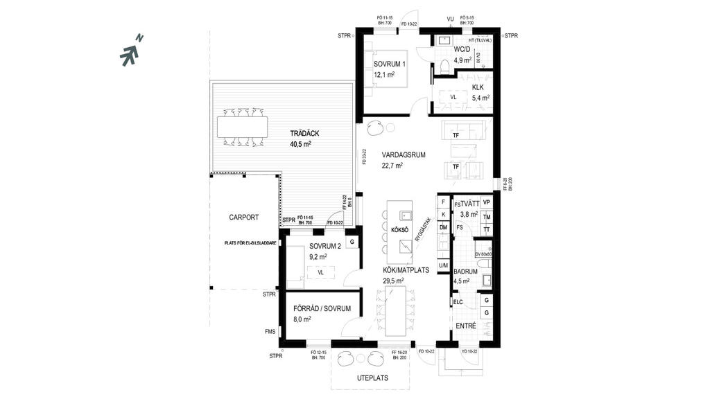 Planlösning hus 25, Utslagsplatsen Vegeljung