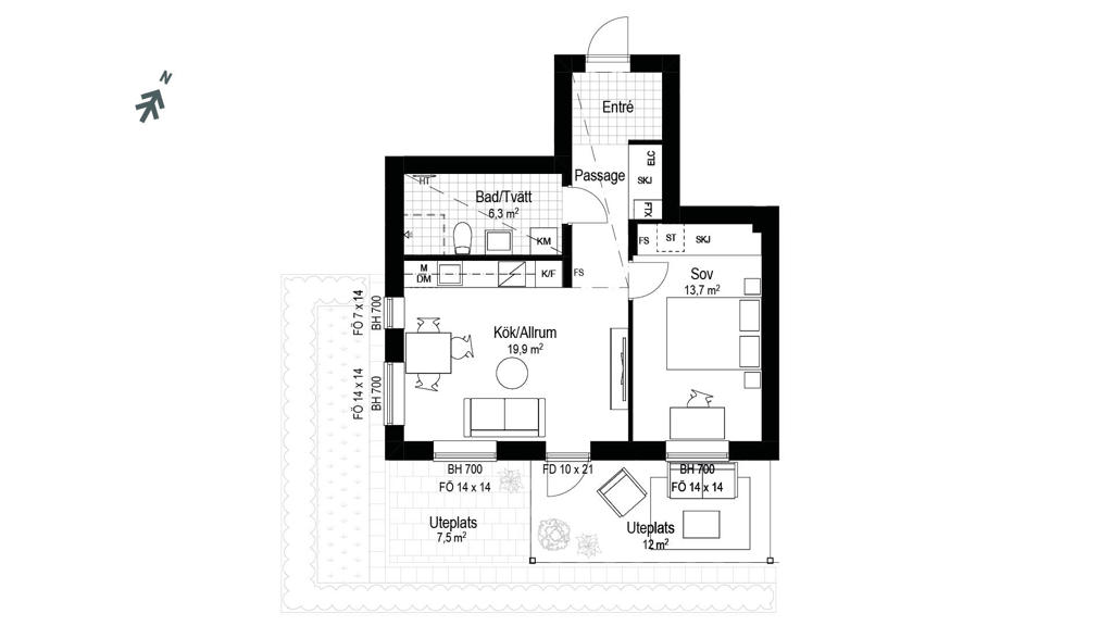 Planritningar lgh 1002, Inspelet i Vegeljung