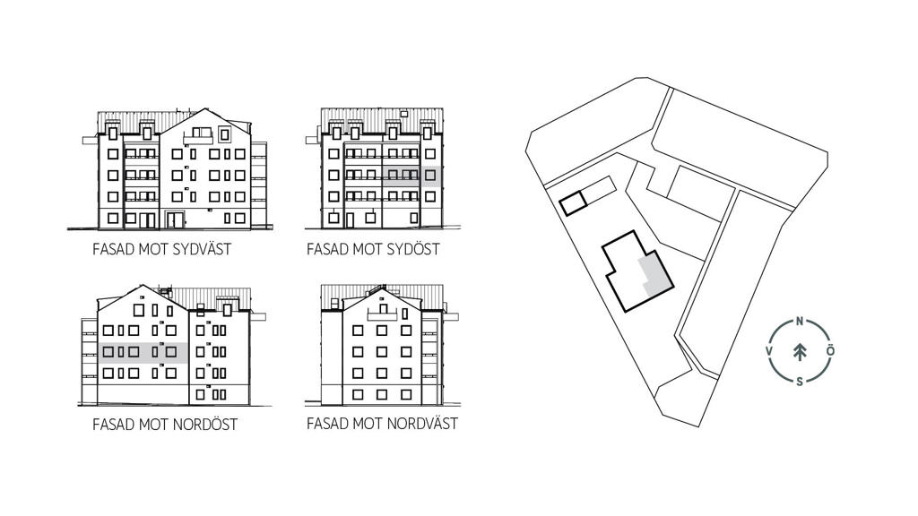 Fasadritningar lgh 1203, Inspelet, Vegeljung