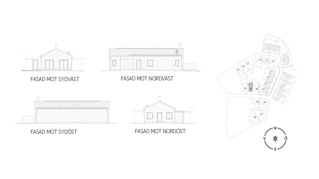 Sitplan och fasader hus 21, Utslagsplatsen i Ängelholm