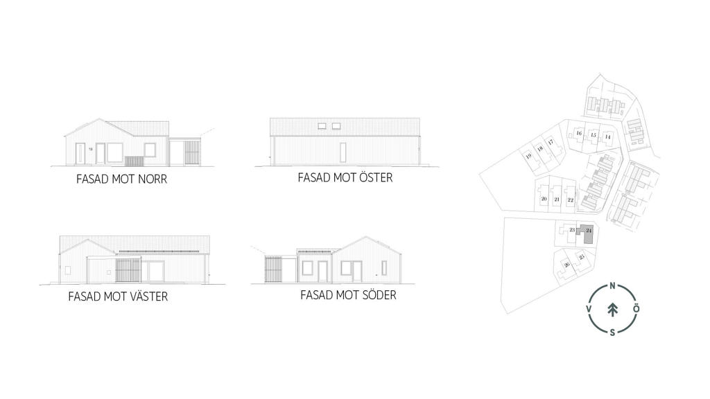 Sitplan och fasader hus 24, Utslagsplatsen i Ängelholm