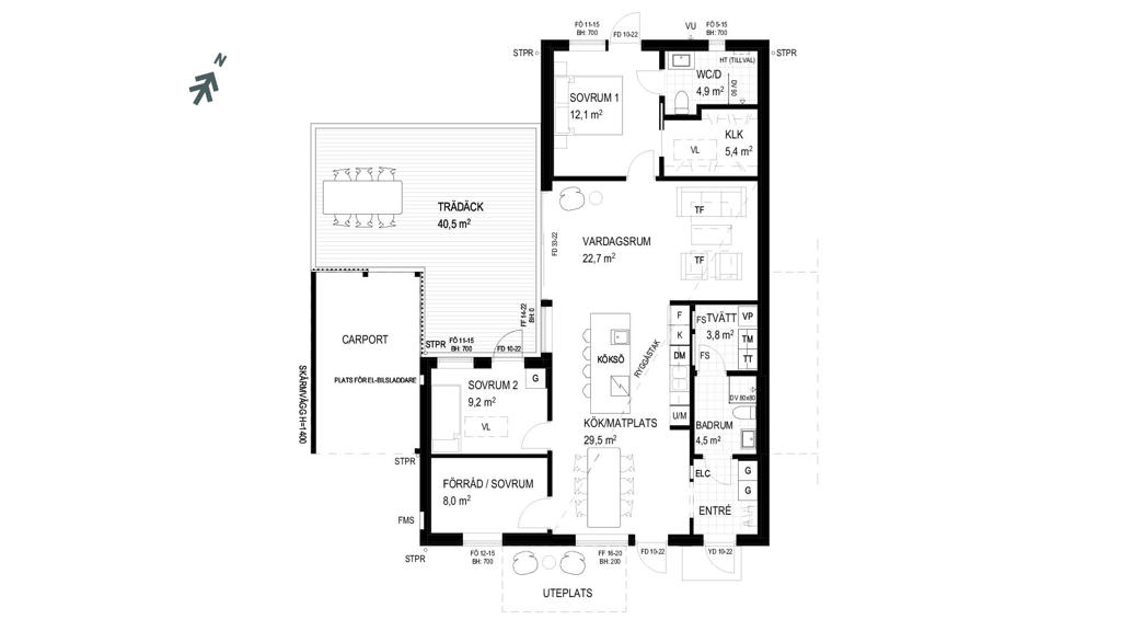 Planlösning hus 26, Utslagsplatsen Vegeljung